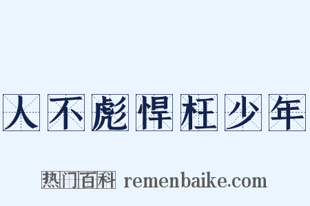 人不彪悍枉少年是什么意思的图片